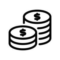 A clean and simple icon for stack of coins vector