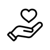 A clean and simple icon for hand, help vector