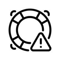 A clean and simple icon for lifeline, warning vector