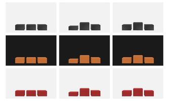 a collection of boxes with various textures, colors and heights. suitable for product exhibitions vector
