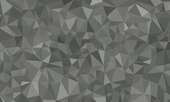 Aluminum gray mosaic background with polygons. Illusion irregular geometric triangle pattern texture for idea, artwork, header, advertisement, display, backdrop, branding, commercial, decoration vector