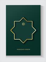 ramadan kareem or eid mubarak greeting card background template vector