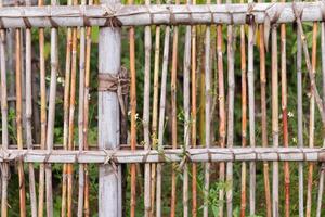 Handmade Bamboo Fence with Rustic Natural Texture photo