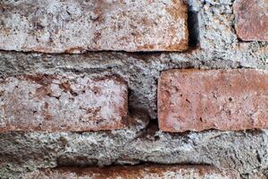 Close-Up of Rustic Brick Wall for Textured Backgrounds photo