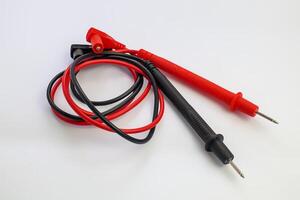 Multimeter Probes with Red and Black Cables for Electrical Testing photo