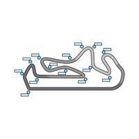 Race Circuit Map vector