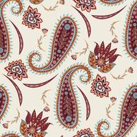 Paisley Folk Flower Print Design Floral Ethnic Seamless Pattern Floral Abstract Ornament Pattern. vector