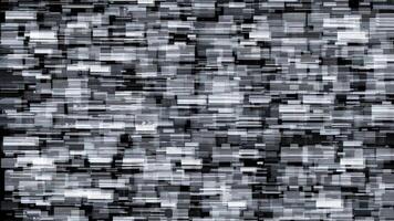 A black and white image of a large screen with many squares video