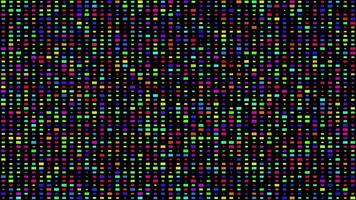 A colorful pattern of dots on a black background video