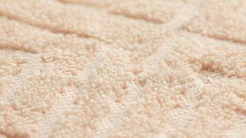 closeup loopable background of beige soft cotton towel video
