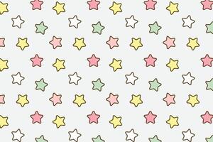 Cute tiny little star shapes colorful pastel seamless repeat pattern vector