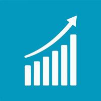Growth Chart with Up Arrow vector