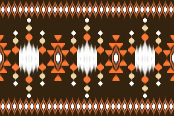 Ikat paisley seamless pattern, traditional seamless pattern, aztec style