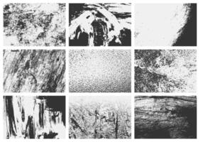 Grunge overlay texture set with distressed effects, scratches, and grainy details. A collection of high-quality textures for professional and creative design. vector