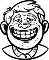 A glyph sticker of an arrogant man vector