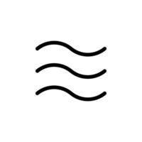 A black and white wave icon on a white background vector