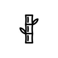 Bamboo icon illustration, line style, black and white illustration, simple design, simple and vector