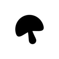 A black mushroom icon on a white background vector