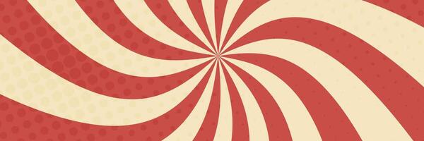 Abstract background with sun rays and dotted pattern. Pop art banner vector
