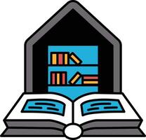 book is open to a page with a house on the cover vector