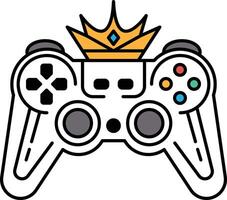 A white controller with a crown on top vector