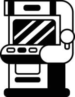 arcade game with a button vector