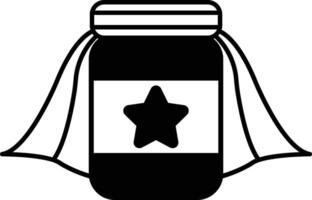 jar with a lid and a cape on it vector