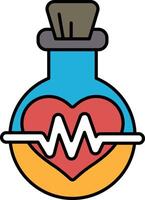 a cartoonish bottle with a heart on it vector