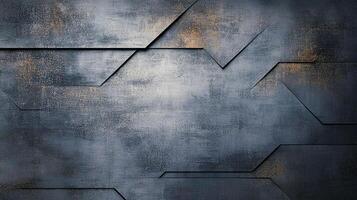 Dark Metallic Abstract Background with Geometric Shapes and Textured Design photo