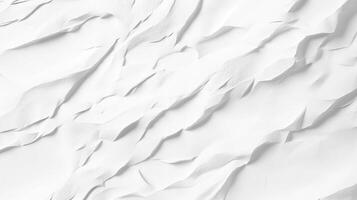White Paper Texture with Abstract Folds. Modern Minimalist Background photo