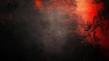 Dark Grunge Texture with Fiery Red Abstract Background photo