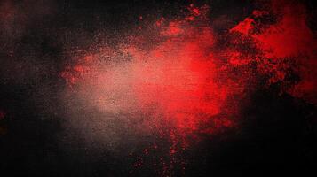 Dark Grunge Texture with Red Abstract Paint Splatter Background photo
