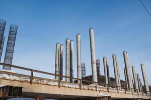 The grand bridge boasts impressive and strong concrete poles that not only enhance its overall architectural design but also significantly improve both its structural integrity and safety photo