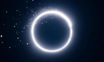 An image of a glowing circle with stars video