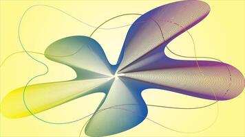 Abstract glowing wave lines on gradient color background. Dynamic wave pattern. Modern flowing wavy lines. Futuristic technology concept. vector