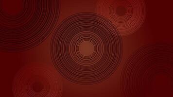 red gradient abstract minimalist background with circle lines pattern. vector