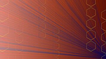 Abstract rays background with line sunburst and hexagonal geometry. Light gradient blue red sunburst abstract background. Pop art style with empty space. vector