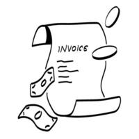 How to write an invoice in excel vector