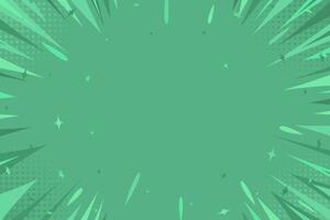 Retro green comic book background. Modern creative pop art halftone style background with stars and decorative circles vector