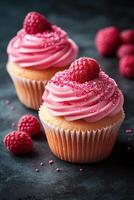 Sugary creation, unveiling the magic of handcrafted dessert, a fusion of taste, texture, and visual charm in every bite. photo