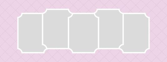 Design Frame photo picture blank collage template vector
