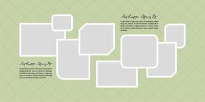 Design Pictures or photos frame collage, page grid layout abstract photo frames vector