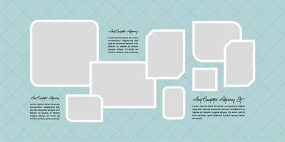 Picture grid layout abstract photo frames design vector