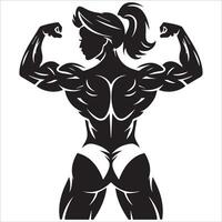 Workout Woman Silhouette Illustration vector