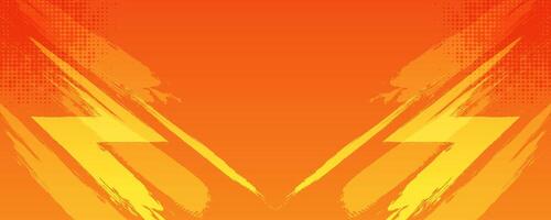 Dynamic orange abstract background with grunge texture and modern design illustration template vector