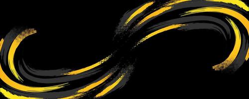 Black and gold abstract background with grunge texture and modern design illustration template vector