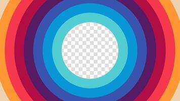 Abstract retro background with colorful circles inspired by the 60s, 70s, and 80s. A vintage design with a modern touch. vector