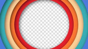 A bold retro background with colorful rings and smooth gradients, inspired by vintage aesthetics of the 60s, 70s, and 80s. This abstract design creates depth and movement. vector