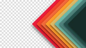 Dynamic retro background with layered geometric elements. Bold 1970s 1980s 1960s colors in a futuristic style. Perfect for digital design and artistic projects. vector