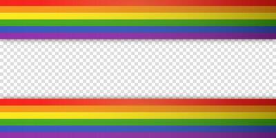 Abstract rainbow LGBTQ pride ribbon with geometric design on white background. Ideal for Pride Month, History Month, or text placement. vector